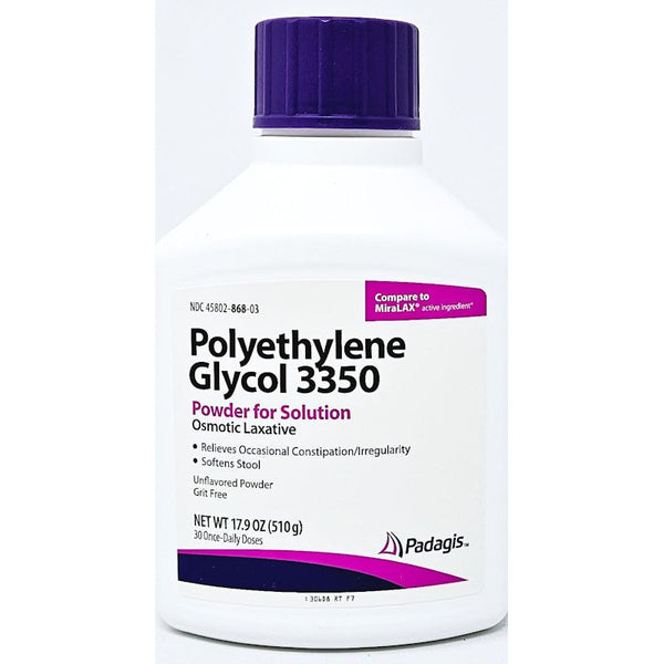 Polyethylene Glycol 3350, Osmotic Laxative