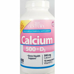 Calcium 500 mg + D3,  400 Tablets by 21st Century