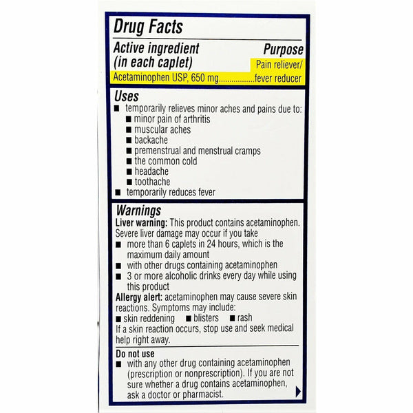 Arthritis Pain Relief Acetaminophen 650 mg Hargraves OTC