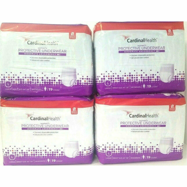 Women's Protective Underwear (Moderate Absorbency) Size L ( 4 Pack