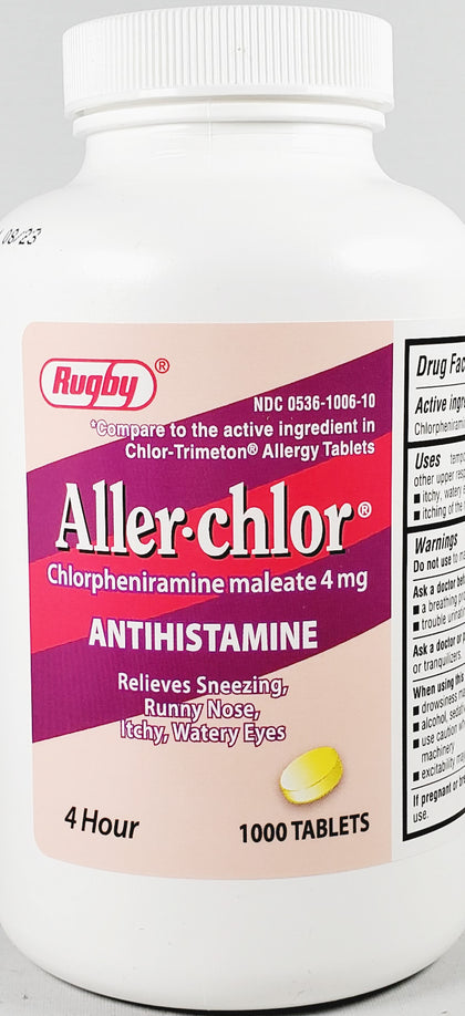 Aller-Chlor Antihistamine Tablets by Rugby