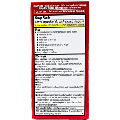 Acetaminophen 650 mg