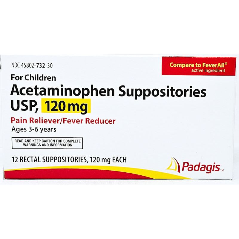 Acetaminophen Suppositories Ages 3 6 Years Hargraves Online