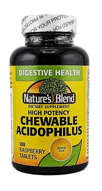 Chewable Acidophilus Tablets (Raspberry Flavor)