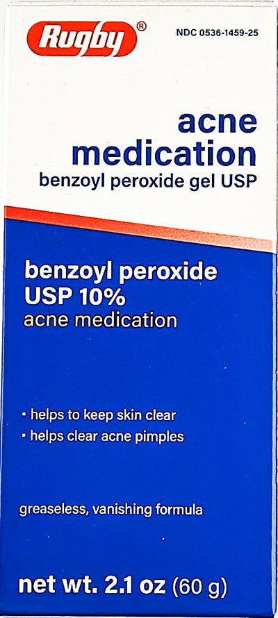 Acne Medication Benzoyl Peroxide 10% Gel by Rugby