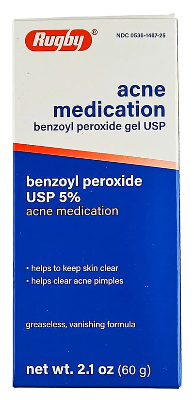 Acne Medication Benzoyl Peroxide 5% Gel by Rugby