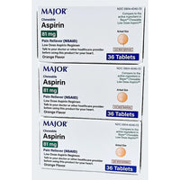 Aspirin 81 mg (Chewable) 1, 3, 6 or 12 Pack by Major - Image 2