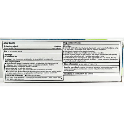 Drug facts label for a topical product with active and inactive ingredients, directions, and contact information.