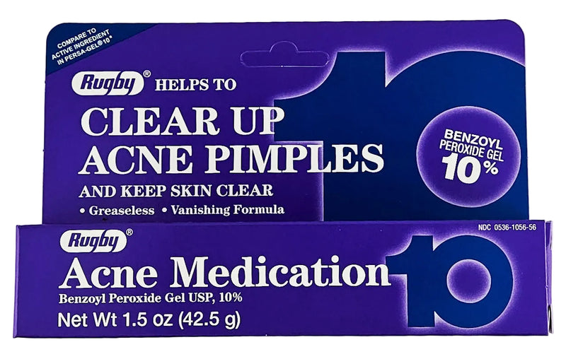 Benzoyl Peroxide 10% Gel (Acne Medication) by Rugby (1, 3 or 6 Pack) - Main product image