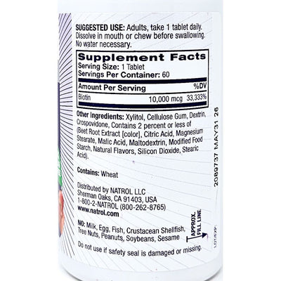 Biotin 10,000 mcg by Natrol