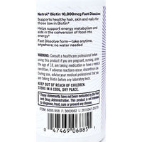 Biotin 10,000 mcg 60 Fast Dissolve Tablets by Natrol - Image 3