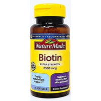 Biotin 2500 mcg 90 Softgels by Nature Made - Image 1