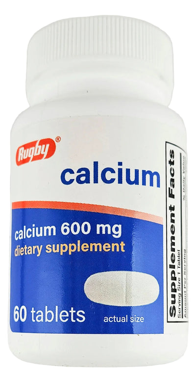 Calcium Carbonate 600 mg 60 Tablets each (1 or 3 Pack) by Rugby