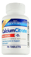 Calcium Citrate plus D3, 75 Tablets by 21st Century - Image 1