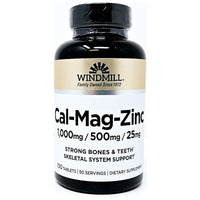 Calcium, Magnesium, Zinc Supplement, 100 Tablets by Windmill - Image 1