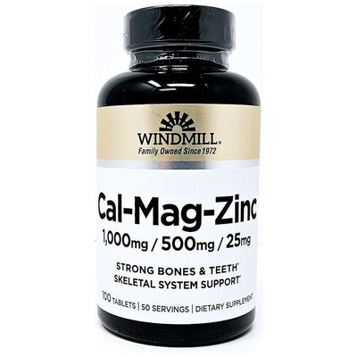 Calcium, Magnesium, Zinc, 100 Tablets 