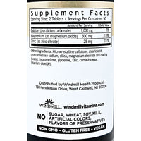 Calcium, Magnesium, Zinc Supplement, 100 Tablets by Windmill - Image 2