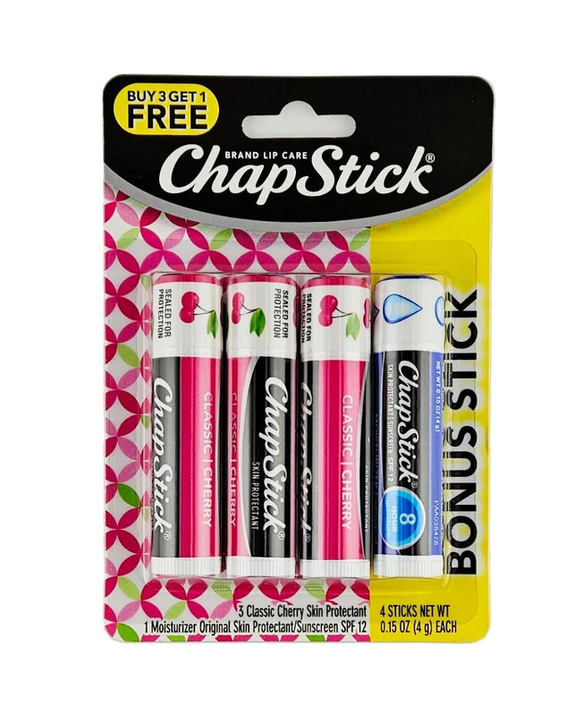 ChapStick Classic Cherry Flavor with Bonus Stick (4 Sticks) - Main product image