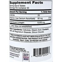 Collagen 6000 mg plus Vitamin C, 180 Tablets by 21st Century - Image 2