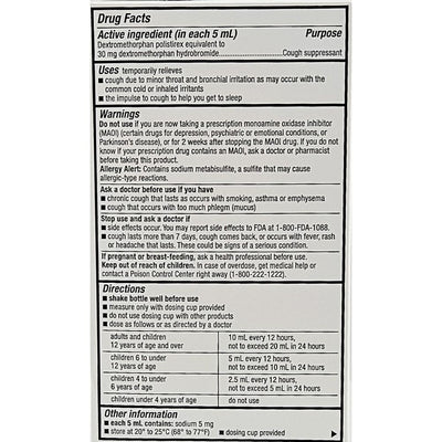 Drug label with detailed information on a white background