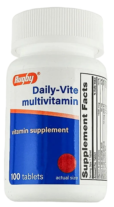 Multivitamin (Daily-Vite) 100 Tablets by Rugby