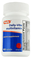 Multivitamin (Daily-Vite) 100 Tablets by Rugby - Image 1