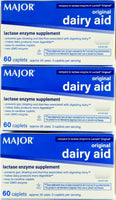 Dairy Aid 60 Caplets each by Major (1 or 3 Pack) - Image 2