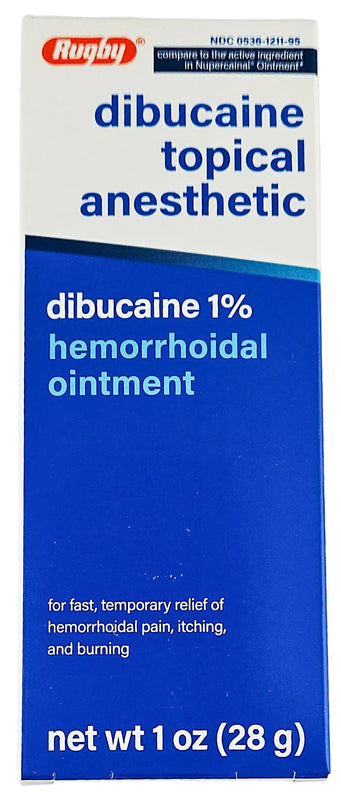 Dibucaine Hemorrhoidal Ointment, 1 oz by Rugby - Main product image