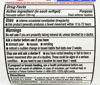 Docusate Sodium 250 mg, 100 Softgels by Major (1 or 3 Pack) - Image 3