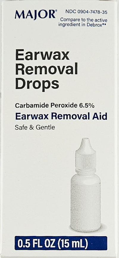 Earwax Removal Drops, 0.5 Fl oz by Major