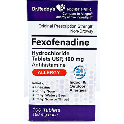 Fexofenadine 180 mg 100 Tablets by Dr. Reddy's