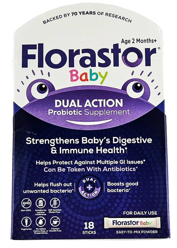 Florastor Baby Daily Probiotic, 250 mg 18 Powder Sticks - Main product image
