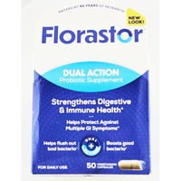 Florastor Daily Probiotic (Dual Action) 500 mg 50 Capsules - Image 1
