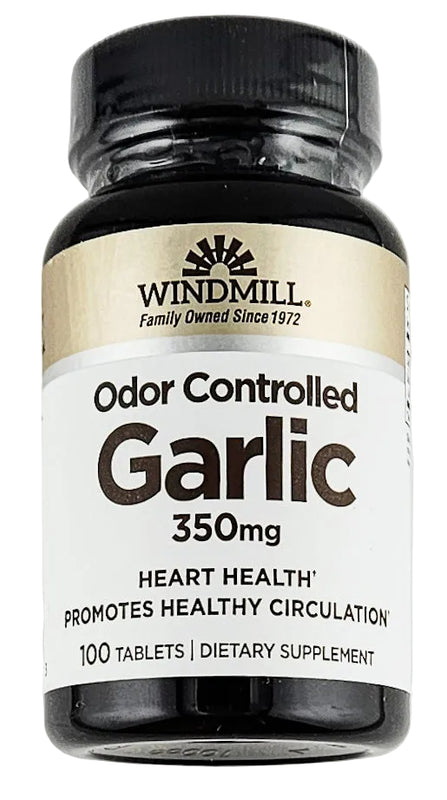Garlic Supplement (Odor Controlled), 350 mg 100 Tablets by Windmill - Main product image