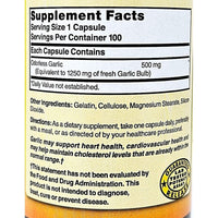 Garlic Supplement 1250 mg, 100 Capsules (Odorless) by Natures Blend - Image 2