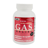 Gas Relief 125 mg 60 Chewable Tablets by Rugby - Image 1
