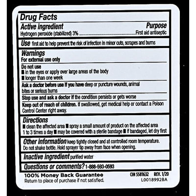 Hydrogen Peroxide Topical Spray