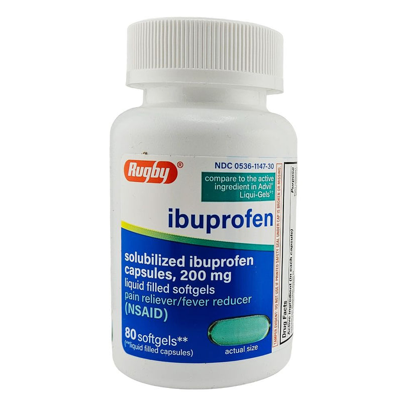 Ibuprofen 200 mg (Liquid Filled Softgels) by Rugby - Main product image