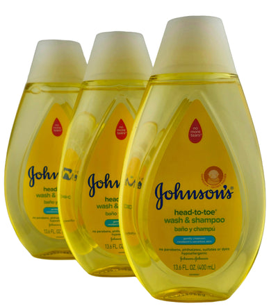 Johnsons baby wash and shampoo, 13.6 fl oz each (3 Pack)