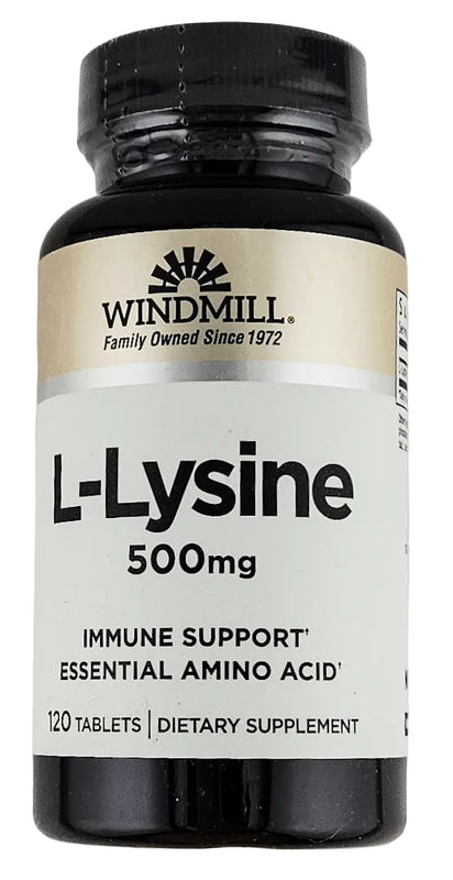 L-Lysine 500 mg 120 Tablets by Windmill - Main product image