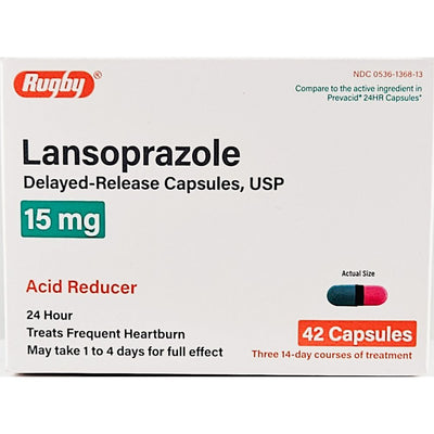 Lansoprazole 15 mg Delayed Release Capsules by Rugby