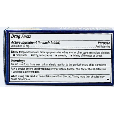 Loratadine 10 mg 90 Tablets by Major