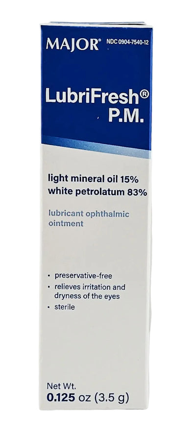 LubriFresh P.M. ointment packaging on a white background