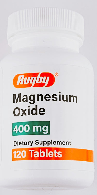 Magnesium Oxide 400 mg 120 Tablets by Rugby