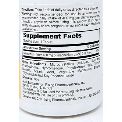 Magnesium Oxide 400mg by Rising