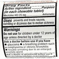 Meclizine 25 mg, 100 Chewable Tablets by Rugby - Image 2
