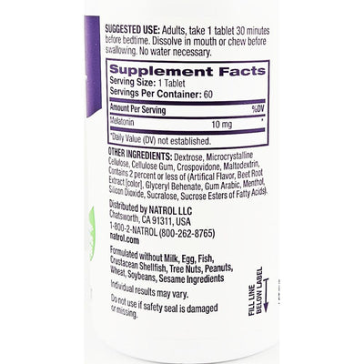 Melatonin 10 mg (Fast Dissolve)