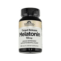 Melatonin 10 mg (Timed Release), 60 Tablets by Windmill - Image 1