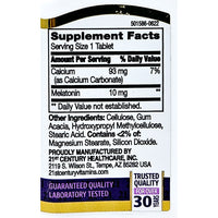 Melatonin 10 mg (Prolonged Release) 120 Tablets by 21st Century - Image 3