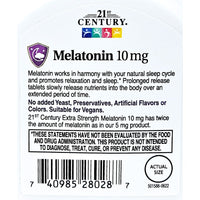 Melatonin 10 mg (Prolonged Release) 120 Tablets by 21st Century - Image 4
